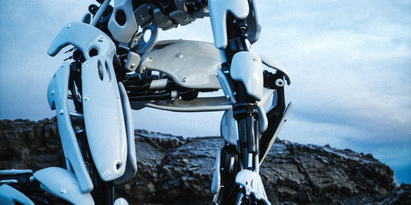 Un robot que está parado en el agua — El futuro del dinero y la IA: escenarios sin humo